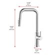 Elegant Kitchen and Bath Noor Stainless Steel Kitchen Faucet in Brushed Nickel