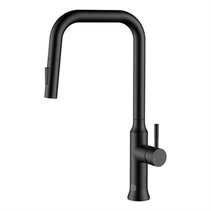 Elegant Kitchen and Bath Noor Stainless Steel Kitchen Faucet in Matte Black