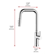 Elegant Kitchen and Bath Noor Stainless Steel Kitchen Faucet in Chrome