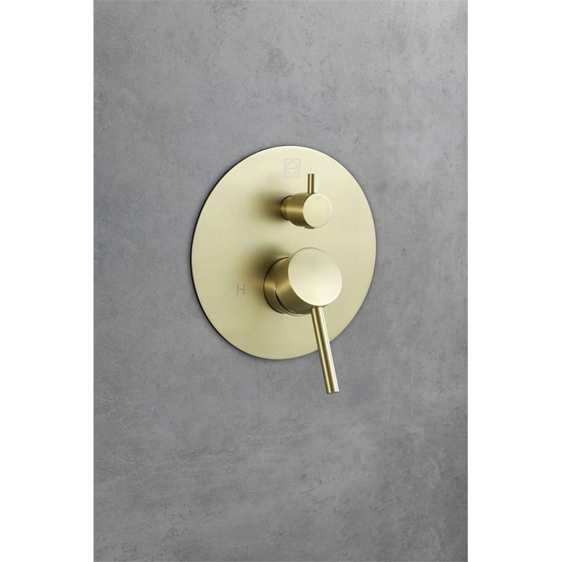 Elegant Kitchen and Bath George Brass Shower Faucet System in Brushed Gold