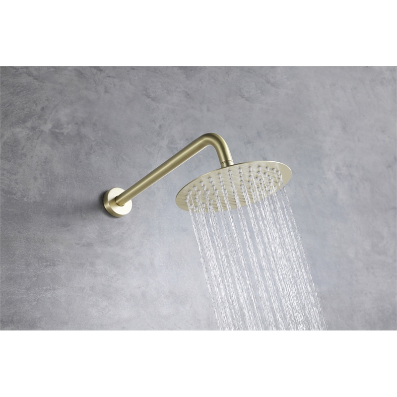 Elegant Kitchen and Bath George Brass Shower Faucet System in Brushed Gold