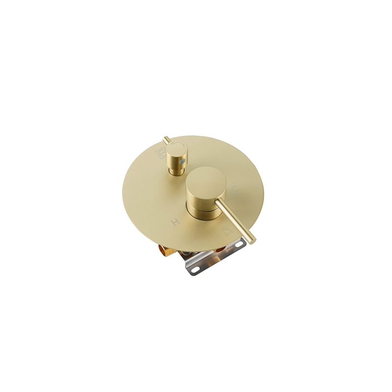 Elegant Kitchen and Bath George Brass Shower Faucet System in Brushed Gold