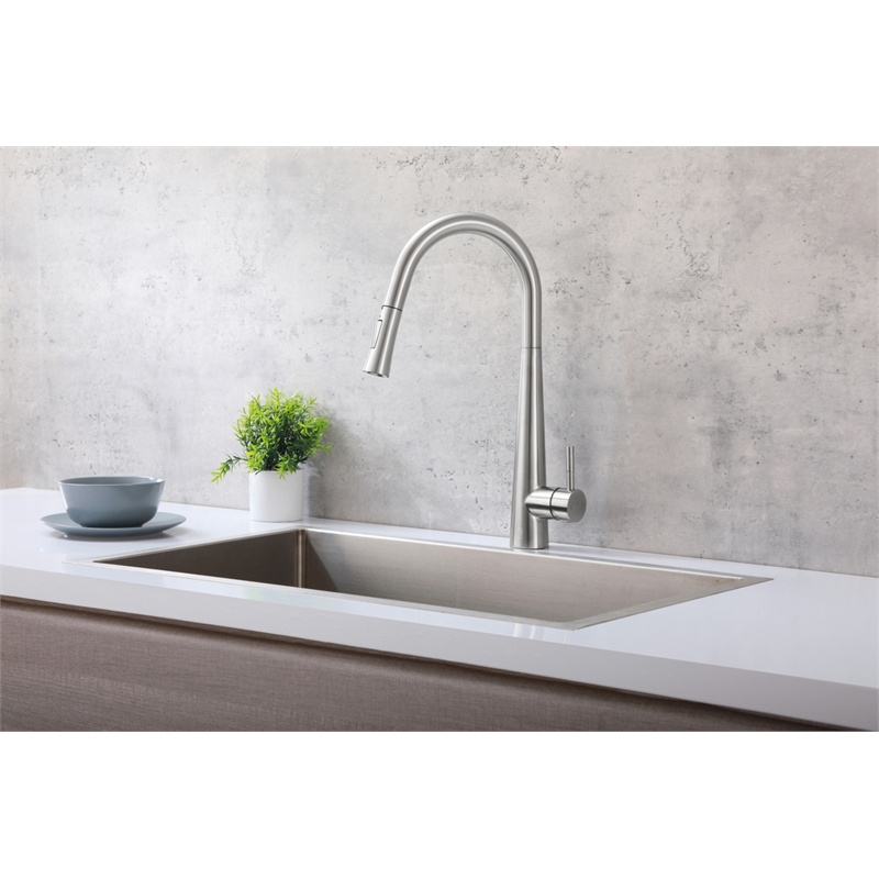 Elegant Kitchen and Bath Lucas Stainless Steel Kitchen Faucet in Brushed Nickel