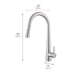 Elegant Kitchen and Bath Lucas Stainless Steel Kitchen Faucet in Brushed Nickel