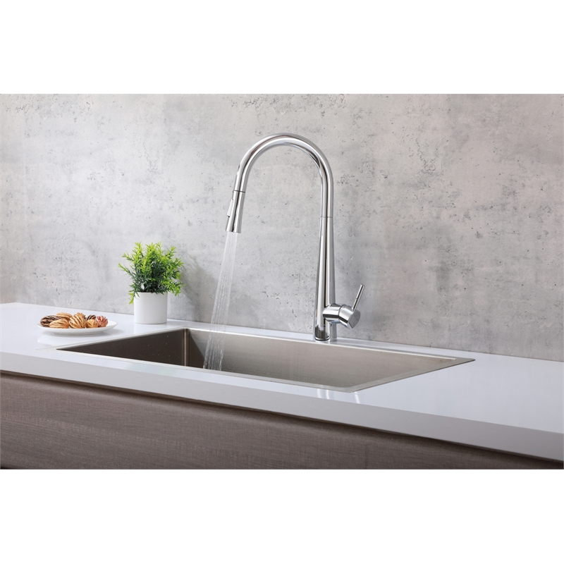 Elegant Kitchen and Bath Lucas Stainless Steel Kitchen Faucet in Chrome