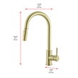 Elegant Kitchen and Bath Jack Stainless Steel Kitchen Faucet in Brushed Gold