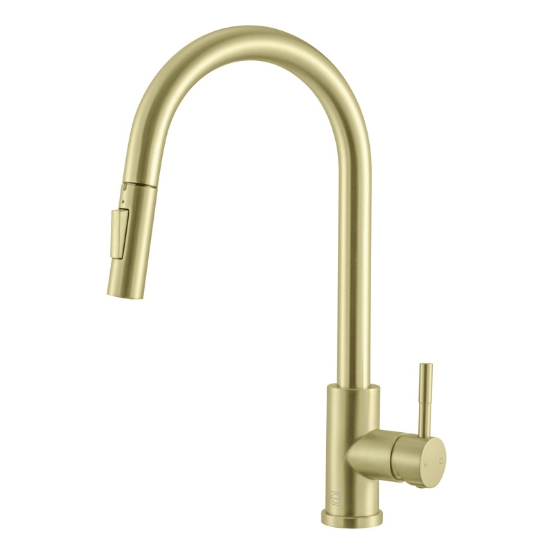 Elegant Kitchen and Bath Jack Stainless Steel Kitchen Faucet in Brushed Gold