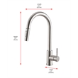 Elegant Kitchen and Bath Jack Stainless Steel Kitchen Faucet in Brushed Nickel
