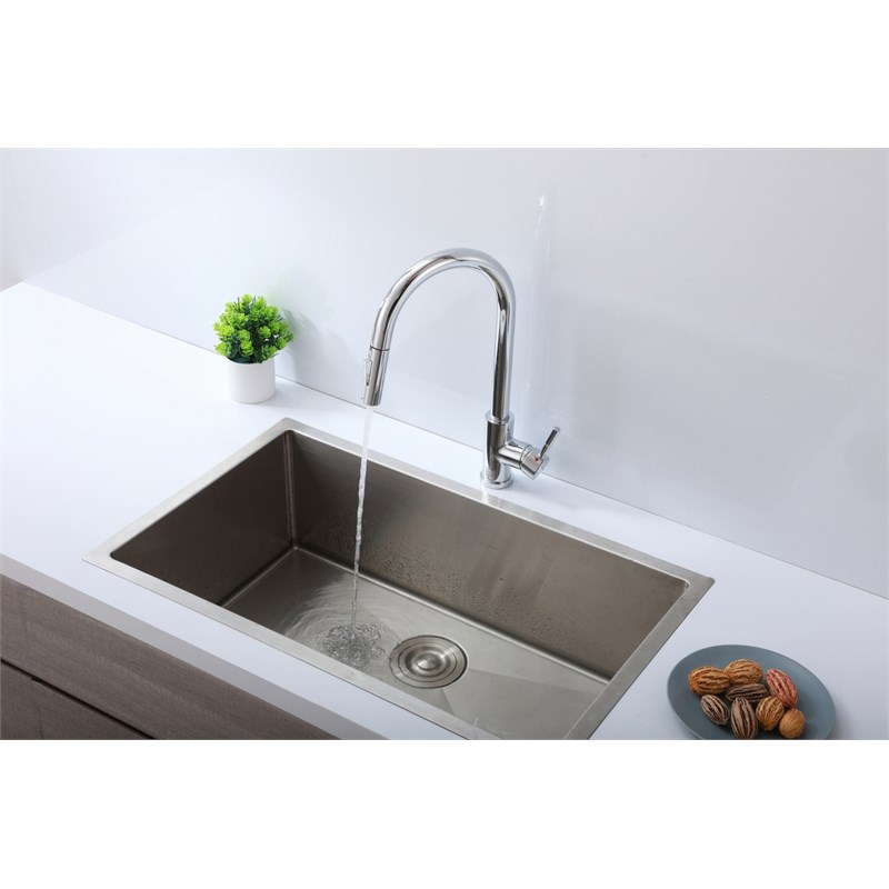 Elegant Kitchen and Bath Jack Stainless Steel Kitchen Faucet in Chrome