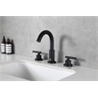 Elegant Kitchen and Bath Leah Brass Double Handle Bathroom Faucet in Matte Black
