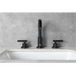 Elegant Kitchen and Bath Leah Brass Double Handle Bathroom Faucet in Matte Black