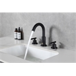 Elegant Kitchen and Bath Leah Brass Double Handle Bathroom Faucet in Matte Black