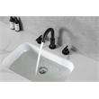 Elegant Kitchen and Bath Leah Brass Double Handle Bathroom Faucet in Matte Black