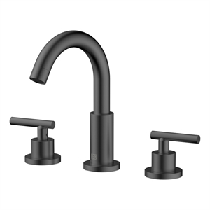 Elegant Kitchen and Bath Leah Brass Double Handle Bathroom Faucet in Matte Black