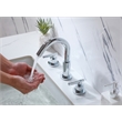 Elegant Kitchen and Bath Leah Brass Double Handle Bathroom Faucet in Chrome