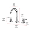 Elegant Kitchen and Bath Leah Brass Double Handle Bathroom Faucet in Chrome