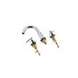 Elegant Kitchen and Bath Leah Brass Double Handle Bathroom Faucet in Chrome