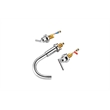 Elegant Kitchen and Bath Leah Brass Double Handle Bathroom Faucet in Chrome