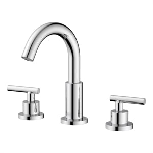 Elegant Kitchen and Bath Leah Brass Double Handle Bathroom Faucet in Chrome