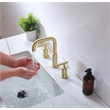 Elegant Kitchen and Bath Tobias Brass Double Handle Bathroom Faucet in Gold