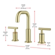 Elegant Kitchen and Bath Tobias Brass Double Handle Bathroom Faucet in Gold