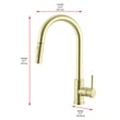 Elegant Kitchen and Bath Luca Stainless Steel Kitchen Faucet in Brushed Gold