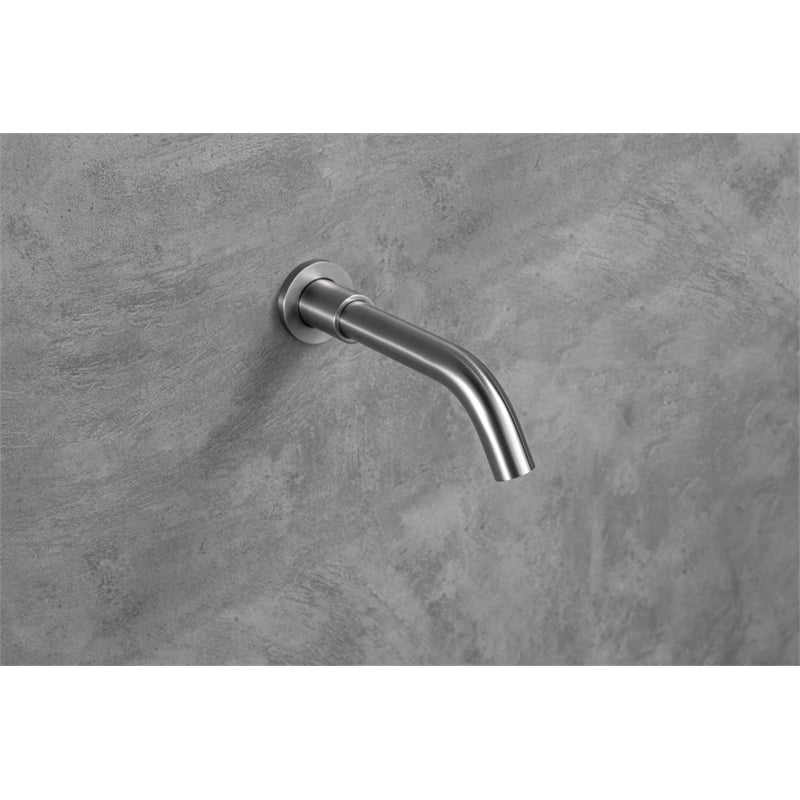 Elegant Kitchen and Bath George Brass Shower and Tub Faucet in Brushed Nickel