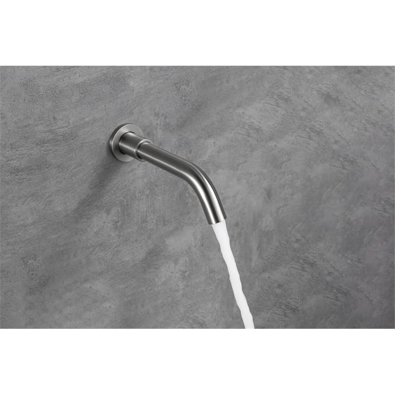 Elegant Kitchen and Bath George Brass Shower and Tub Faucet in Brushed Nickel