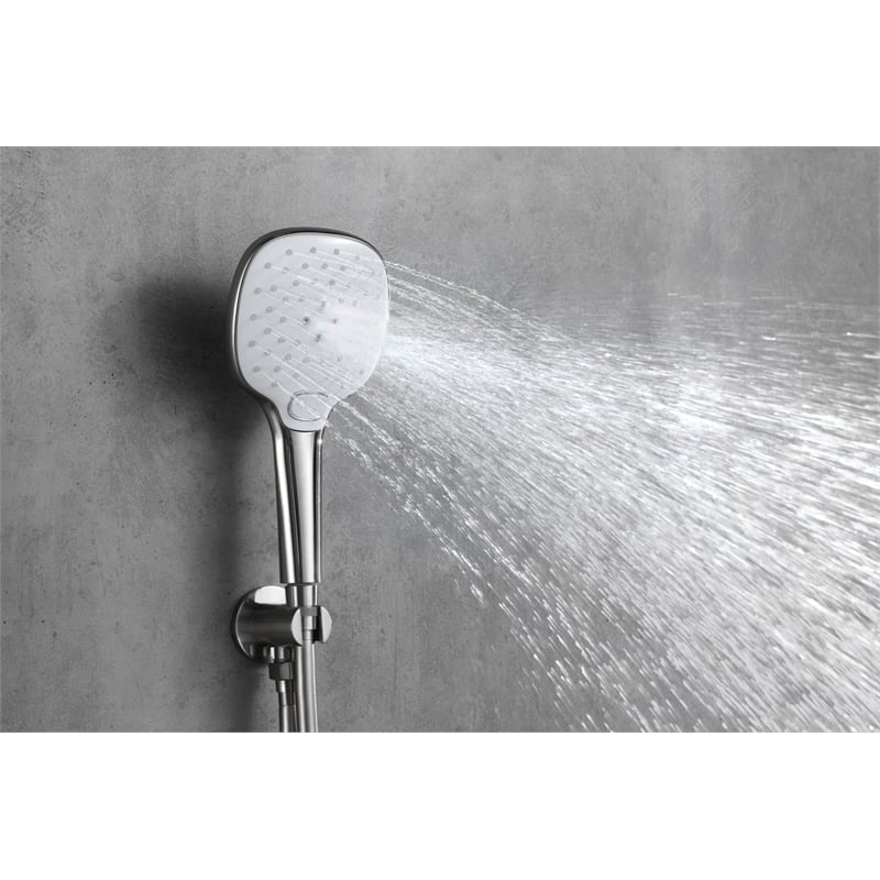 Elegant Kitchen and Bath George Brass Shower and Tub Faucet in Brushed Nickel