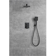 Elegant Kitchen and Bath Petar Brass Shower Faucet System in Black