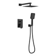 Elegant Kitchen and Bath Petar Brass Shower Faucet System in Black