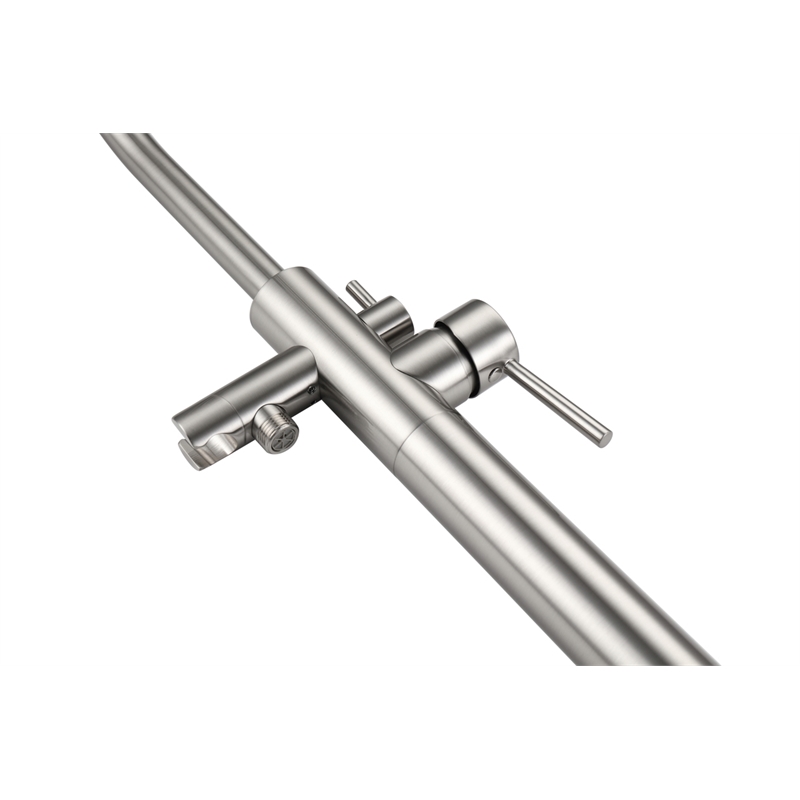 Elegant Kitchen and Bath Steven Brass Floor Mounted Tub Faucet in Brushed Nickel