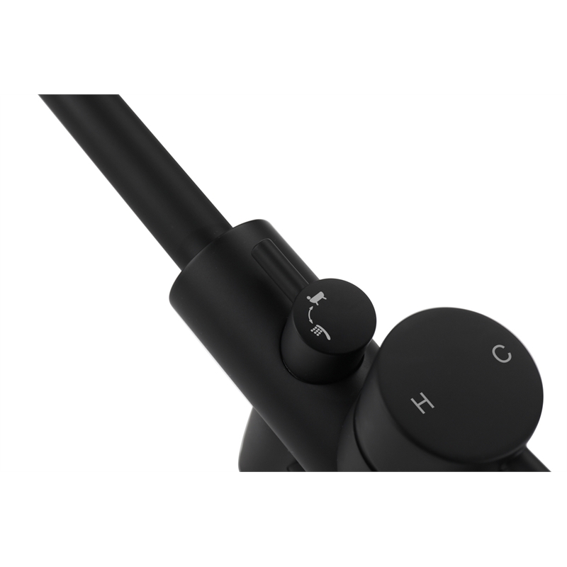 Elegant Kitchen and Bath Steven Brass Floor Mounted Tub Faucet in Matte Black