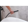 Elegant Kitchen and Bath Steven Brass Floor Mounted Tub Faucet in Matte Black