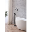 Elegant Kitchen and Bath Steven Brass Floor Mounted Tub Faucet in Matte Black