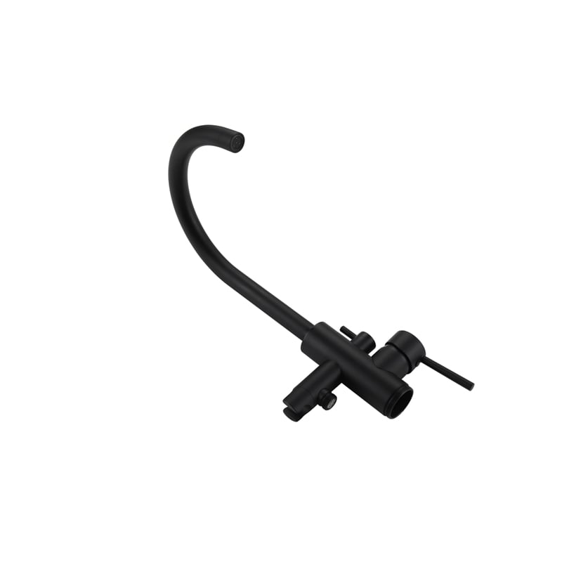 Elegant Kitchen and Bath Steven Brass Floor Mounted Tub Faucet in Matte Black