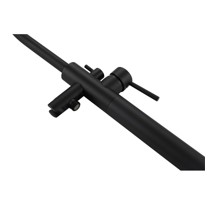 Elegant Kitchen and Bath Steven Brass Floor Mounted Tub Faucet in Matte Black