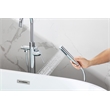 Elegant Kitchen and Bath Steven Brass Floor Mounted Tub Faucet in Chrome