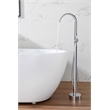 Elegant Kitchen and Bath Steven Brass Floor Mounted Tub Faucet in Chrome