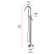 Elegant Kitchen and Bath Steven Brass Floor Mounted Tub Faucet in Chrome