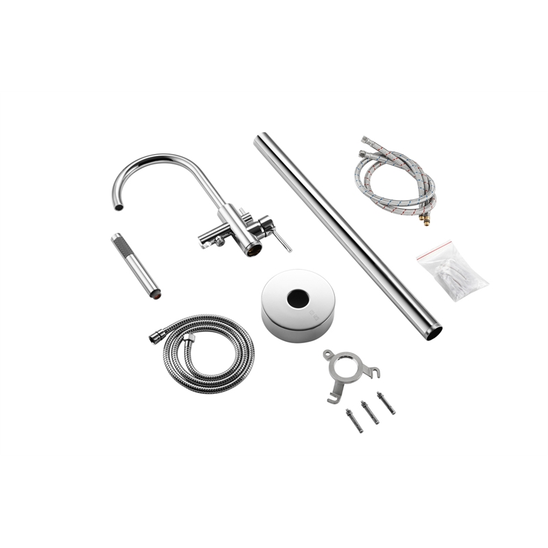 Elegant Kitchen and Bath Steven Brass Floor Mounted Tub Faucet in Chrome