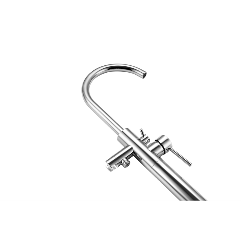 Elegant Kitchen and Bath Steven Brass Floor Mounted Tub Faucet in Chrome