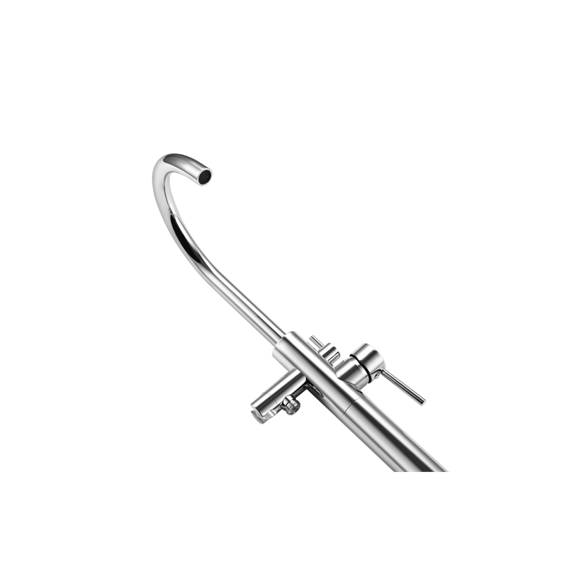 Elegant Kitchen and Bath Steven Brass Floor Mounted Tub Faucet in Chrome