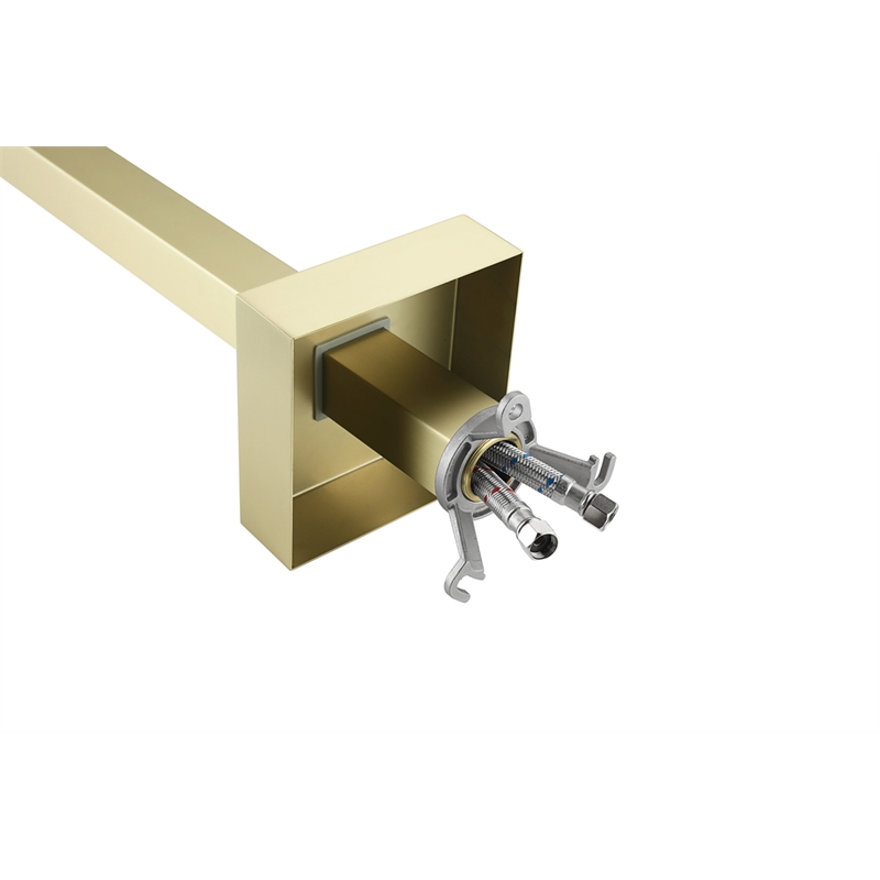 Elegant Kitchen and Bath Henry Brass Floor Mounted Tub Faucet in Brushed Gold