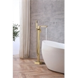 Elegant Kitchen and Bath Henry Brass Floor Mounted Tub Faucet in Brushed Gold