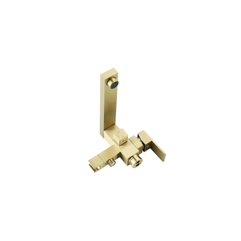 Elegant Kitchen and Bath Henry Brass Floor Mounted Tub Faucet in Brushed Gold