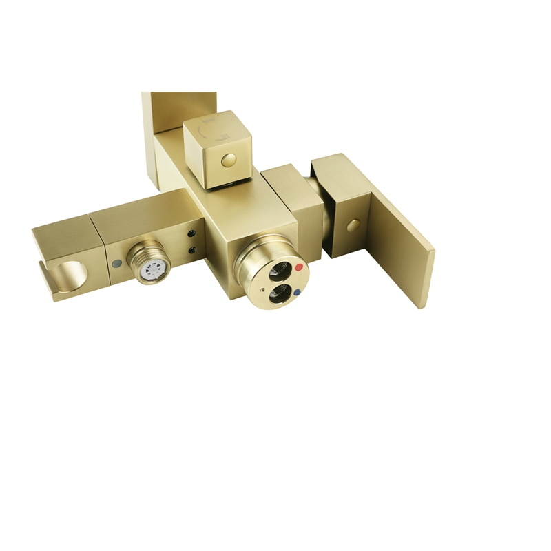 Elegant Kitchen and Bath Henry Brass Floor Mounted Tub Faucet in Brushed Gold