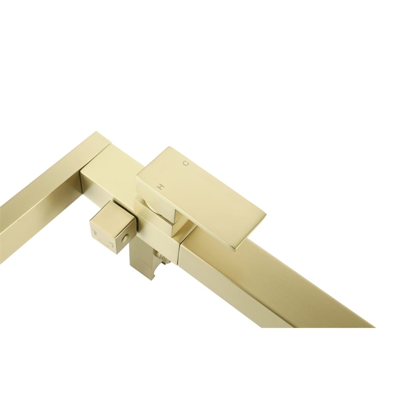 Elegant Kitchen and Bath Henry Brass Floor Mounted Tub Faucet in Brushed Gold