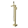 Elegant Kitchen and Bath Henry Brass Floor Mounted Tub Faucet in Brushed Gold