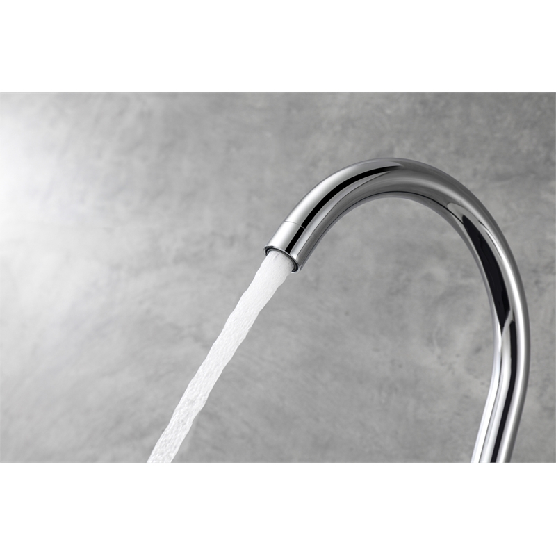 Elegant Kitchen and Bath Finn Stainless Steel Kitchen Faucet in Chrome